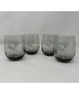 Vintage Minnesota Vikings NFL Tumbler Rocks Glasses 1960&#39;s Set of 4 Smok... - $82.34 CAD