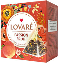 LOVARE Green Tea &quot;PASSION FRUIT&quot; 15 Pyramids Made in UKRAINE - £3.09 GBP