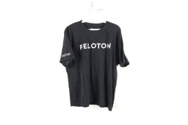 Peloton Womens Medium Spell Out 100 Century Ride Short Sleeve T-Shirt Black - £19.74 GBP