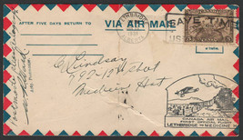 CANADA 1931 Fine Air Mail Cover Air Post Stamp Scott # C1 &quot; Allegory of Flight &quot; - £1.00 GBP