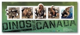 Stamps Canada Dinos of Canada Dinosaurs Souvenir Sheet of 5 April 13 2015 - £5.48 GBP