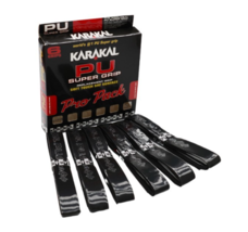 KARAKAL PU Super Original Assorted Grip Racket Racquet Grip Black 6pcs K... - $43.46