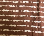Unbranded Fabric Brown Background with Cream dress Mannequin Print 7/8 Yard - £21.15 GBP