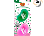 3x Packs Jelly Belly Duo Green Apple Bubblegum Scented Car Vent Air Fres... - $23.09