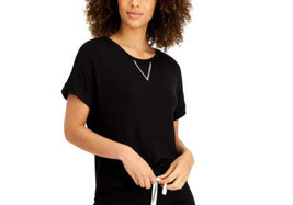 Alfani Womens Ultra-Soft Pajama Top,Black,Large - £26.93 GBP