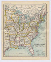 1912 Antique Map Of Eastern Usa Great Lakes New York / Verso City Map Of Chicago - £22.73 GBP
