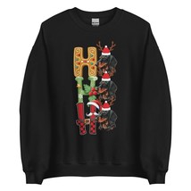 HO HO HO Santa Dachshund Christmas Sweatshirt | Dog Lover Unisex Sweatshirt Blac - £22.74 GBP+