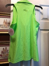 NWT TZU TZU SPORT Melon Neon Lime Allie Sleeveless Racerback Golf Shirt - M image 2