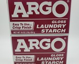 Argo Gloss Laundry Starch Easy to Use Crisp Finish 16 Oz Lot of 2 EXP. 1... - £27.42 GBP