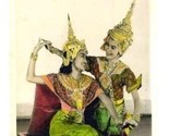 Thai Dancers Hand Colored Real Photo Postcard Thailand  - £7.79 GBP
