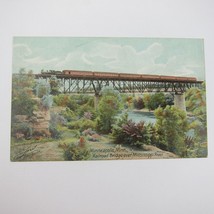 Train Postcard Minneapolis Railroad Bridge Mississippi River Antique UNPOSTED - £7.85 GBP