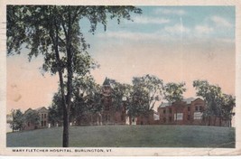 Mary Fletcher Hospital Burlington Vermont VT 1920 to Marietta Ohio Postcard A12 - £2.35 GBP