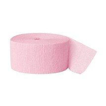 24m Pastel Pink Crepe Paper Party Streamer  - $14.00