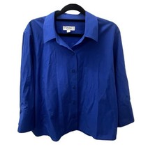 COS Royal Blue Size 12 Cotton Button Down Blouse Birdwing Lagenlook Bree... - £30.25 GBP