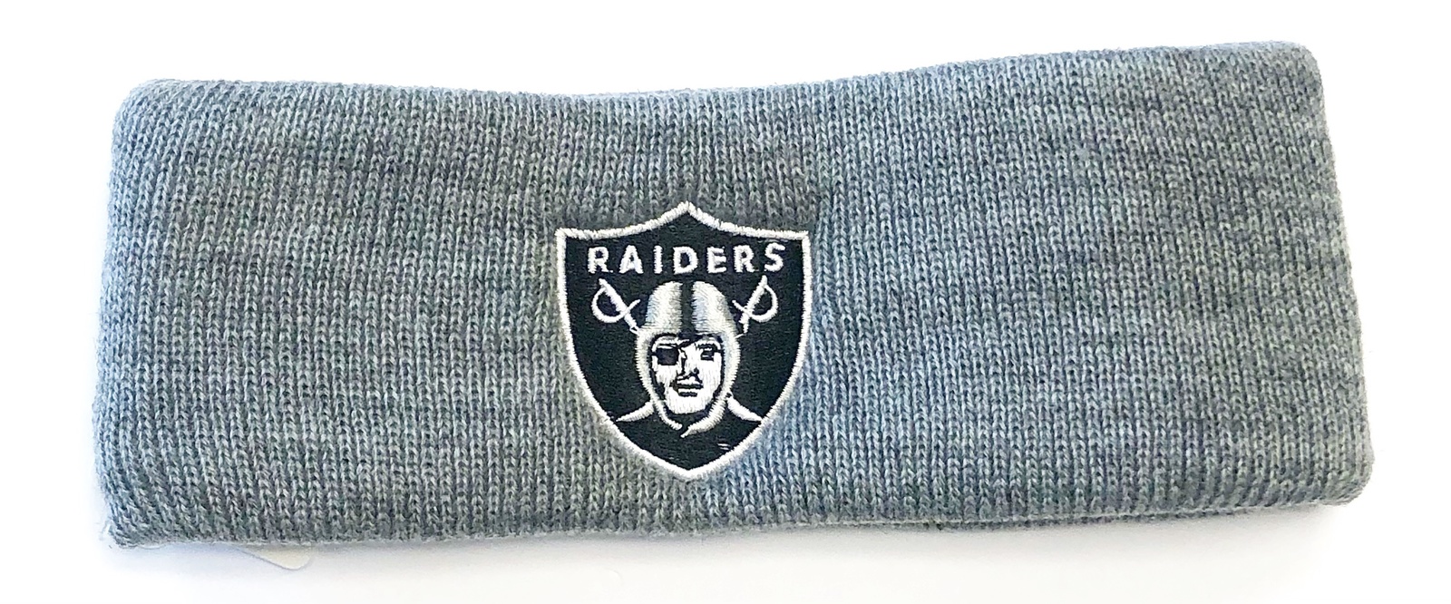Las Vegas Raiders NFL Licensed Gray Winter Knit Headband Sweatband Adult... - $12.99