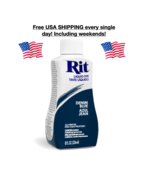 New Rit All Purpose Liquid Dye Denim Blue 8 oz Bottle Cotton Wool Nylon ... - $282.06 MXN