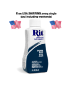 New Rit All Purpose Liquid Dye Denim Blue 8 oz Bottle Cotton Wool Nylon ... - £11.59 GBP