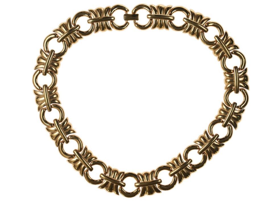 1980's Givenchy Chunky gold tone link necklace - $212.85