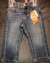 Toddler Girls Wonder Nation Blue Jeans Denim Stretch Skinny Sz 12 Months - $26.19