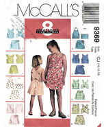 Girl&#39;s SKORT, SHORTS &amp; TOP Vtg 1998 McCall&#39;s Pattern 9369 Sizes 10-12-14... - $12.00