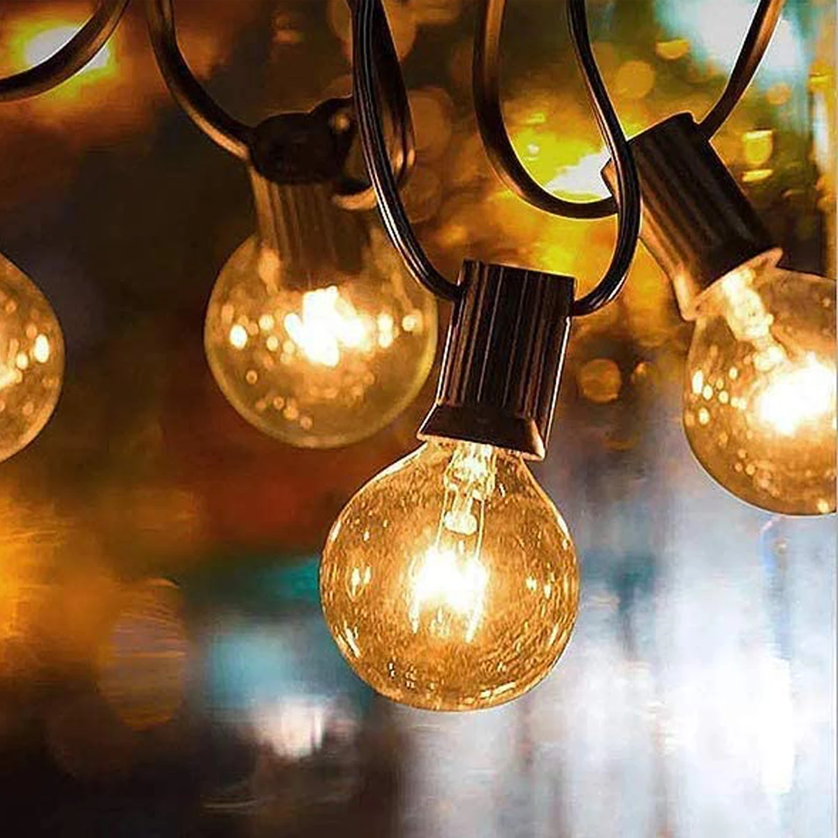 25Ft G40 Bulbs Patio Vintage Light 25Ft Edison Bulb Backyard Gl Lamp LED String  - £202.66 GBP