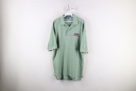 Vintage 90s Ford Racing Mens Medium Distressed Spell Out Polo Shirt Gree... - $39.55