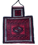 Handmade vintage Afghan Baluch salt bag 1.3&#39; x 1.6&#39; (41cm x 49cm) 1970s ... - $4,833.87 MXN
