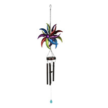 Metal Rainbow Wind Spinner Hanging Chimes Outdoor Decor Garden 46 Inches - £32.44 GBP