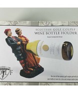 Wine Bottle Holder Scottish Golf Couple Countertop Unused In Opened Box - £10.50 GBP