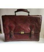 Vintage Renwick Leather Briefcase Portfolio Document Holder Lock Key War... - $2,679.73 MXN
