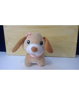 V-Tech Cute Plush Dog Toy With Pink Bow &amp; Ribbon 6.5&quot; Stuffed Animal Toy... - $14.65