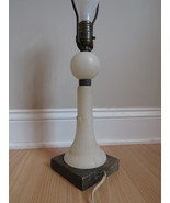 antique lamp ITALIAN Alabaster SEMI-TRANSLUCENT marble 1930&#39;s - $144.99