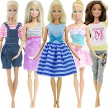 Doll Accessories Outfit Clothes Casual Wear 5 set For Barbie Doll Fashio... - £6.59 GBP+