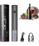 One-Touch Automatic Electric Wine Opener Aluminum Stainless Steel - £23.11 GBP