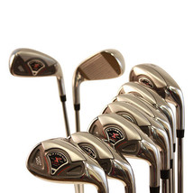 Custom Made Oversize Stiff S Flex Taylor Fit Golf Clubs Os Wide Sole Iron Set - £720.36 GBP