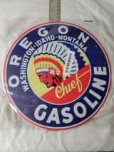 VINTAGE OREGON Gasoline COMPANY SIGN PUMP PLATE GAS STATION OIL Apart14 - $24.75