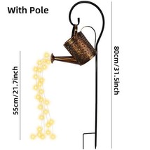 Solar Watering Can Light Hanging Waterfall Lamp Waterproof Outdoor Garden Decor - £18.89 GBP+