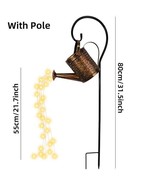 Solar Watering Can Light Hanging Waterfall Lamp Waterproof Outdoor Garde... - £18.87 GBP+