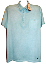 Hugo Boss Light Teal Green 100% Cotton Slim Fit Men&#39;s Polo Shirt Size 2XL - £65.37 GBP