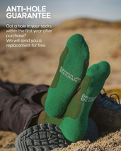 Lightweight Merino Wool Hiking Socks, Cushioned &amp; Moisture Wicking Hiking Socks, - £31.35 GBP