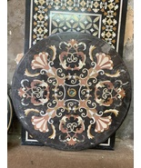 24 "Round black Marble Mosaic Marquetry Inlay Top pietra Dura Home garde... - $1,449.00