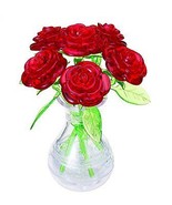 3D Crystal Gallery Jigsaw Puzzle 6 Rose Red 47 pieces JAPAN Gift - £21.32 GBP