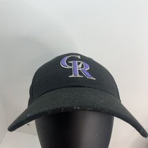 Colorado Rockies Hat New Era 9Forty Adjustable Strapback Black Baseball Cap - £10.11 GBP