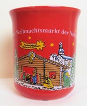 Christmas Mug Rudesheimer Weihnachchristmarkt  2007 Red Germany - $14.85