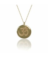 Rose D&#39;oro OM Etched Pendant Sterling Silver 925 Rose Gold Chain Hindu N... - $470.60 MXN