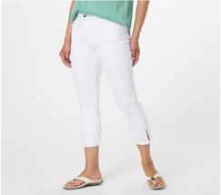 Jen7 by 7 for All Mankind Capri w/ Side Slits (White, Size 10) A392821 - £27.93 GBP