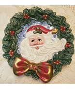 1996 HAND PAINTED SANTA CANAPE PLATE OMNIBUS  BY FITZ AND FLOYD - $37.75 CAD