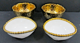 Set of Four Snack Condiment Bowls Pampa Bay Golden Solerno and Golden Mi... - $58.41