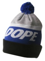 Dope Couture Black Blue and Grey Victory Pom Beanie Winter Hat NWT - $18.98