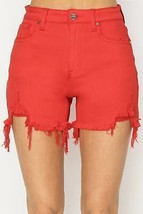 RISEN High Rise Distressed Denim Shorts - $55.99